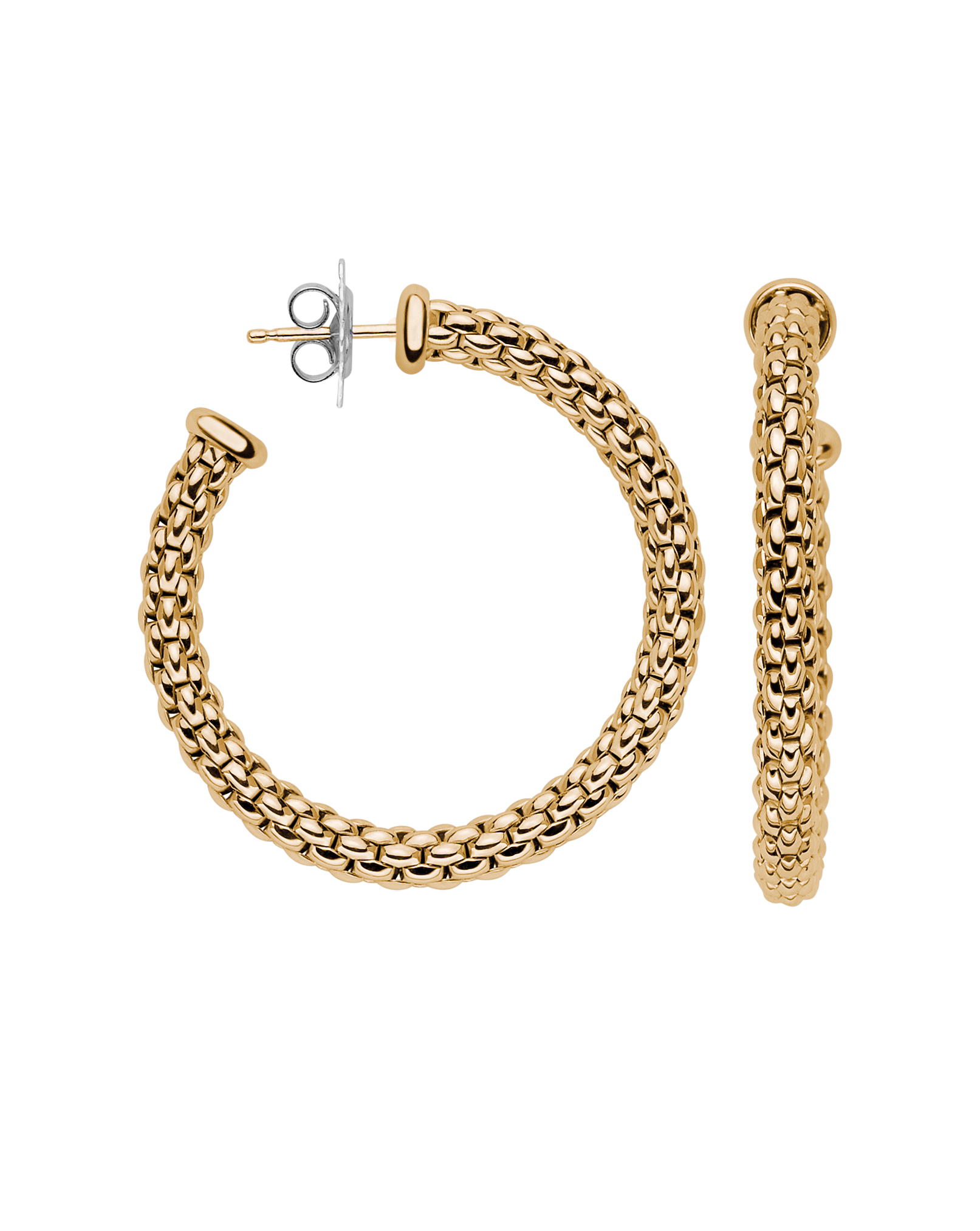 18 carat gold hoop earrings deals