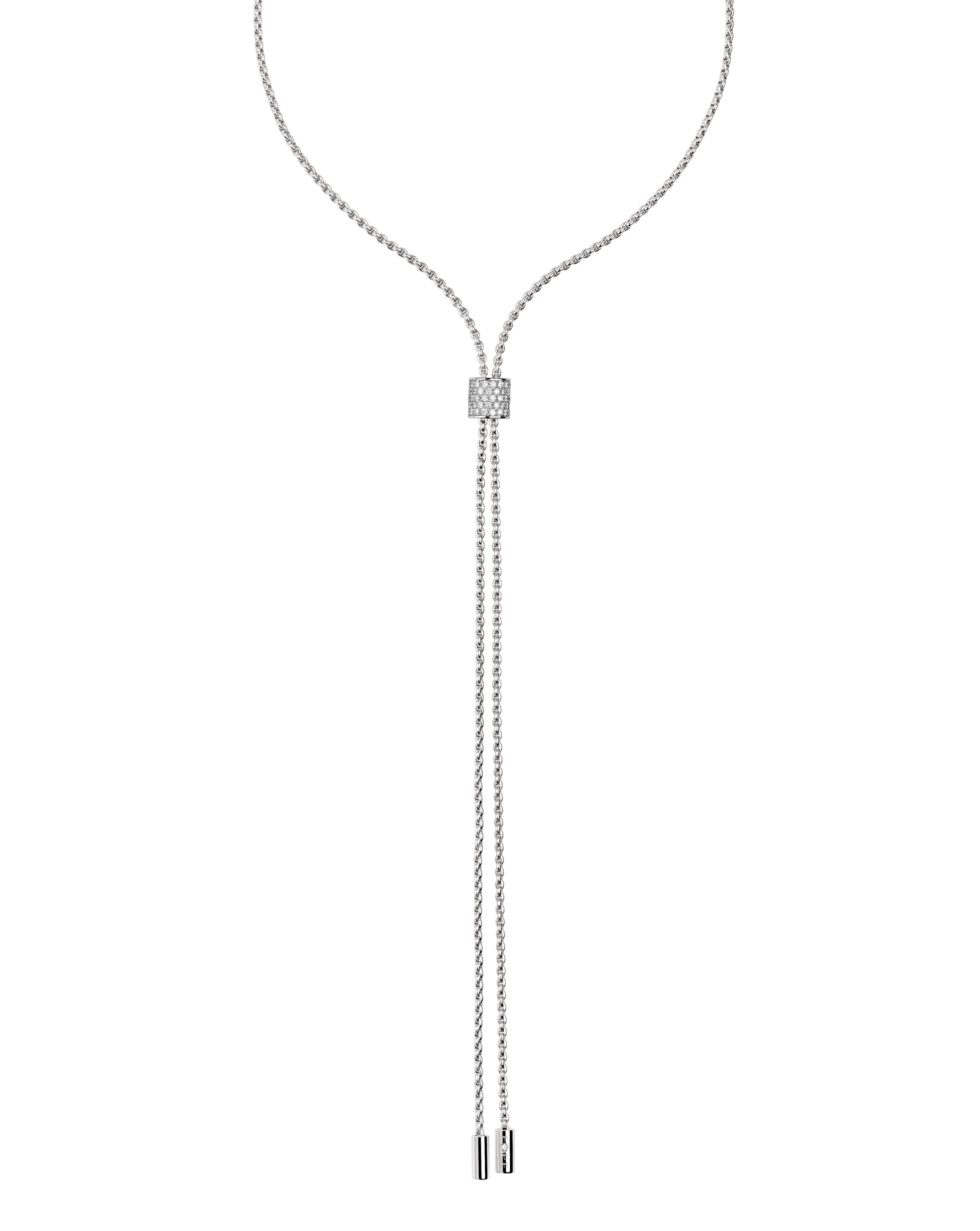 ダイヤモンドパヴェのスライドネックレス - 89403CX_BB - FOPE